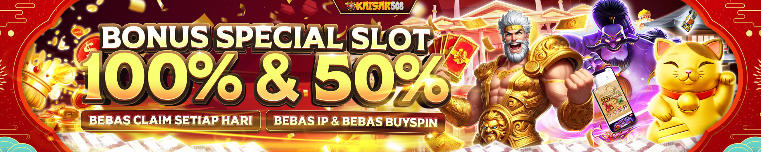 bonus slot 100% & 50%